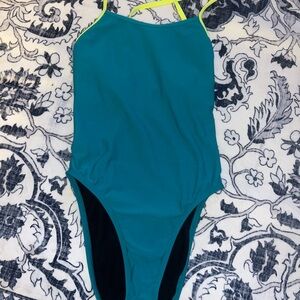 Jolyn Clothing Blue and Yellow One Piece Swimsuit